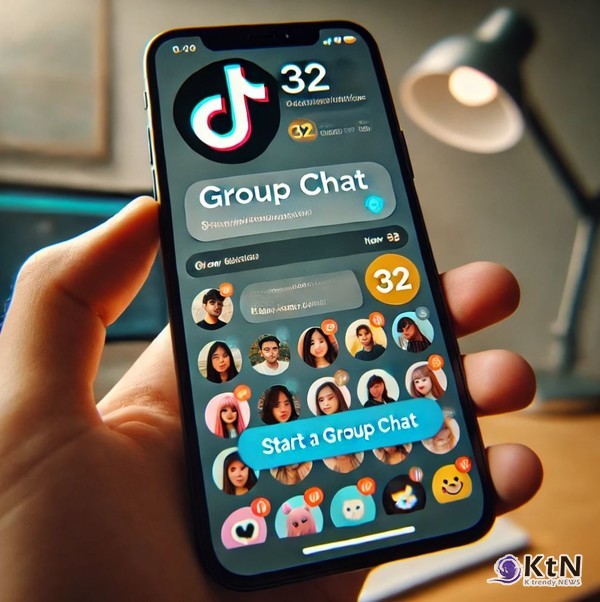틱톡(TikTok)이 최대 32명이 참여할 수 있는 그룹 채팅 기능을 새롭게 도입했다. 이번 업데이트는 틱톡 사용자들 사이에서 오랫동안 요구되어 온 기능으로, 기존의 개인 메시지 기능을 확장하는 데 목적을 두고 있다./사진=K trendy NEWS DB ⓒ케이 트렌디뉴스 무단전재 및 수집, 재배포금지