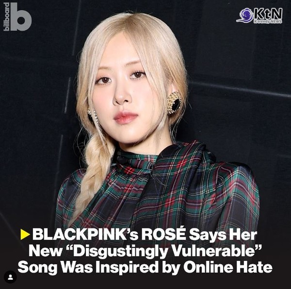 '‘아파트’ 빌보드 2주째 1위' 로제, 마약 루머 ‘악플 중독’ 고백하며 “날 짓밟았다” [종합] 사진=2024 11.07  빌보드 인스타그램 갈무리 K trendy NEWS DB ⓒ케이 트렌디뉴스 무단전재 및 수집, 재배포금지