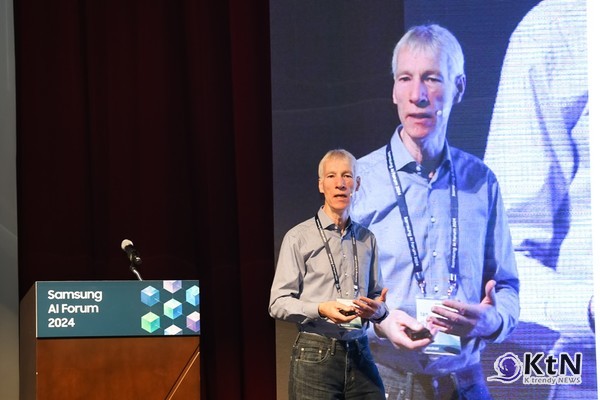삼성전자 서울R&D캠퍼스에서 진행된 ‘삼성 AI 포럼 2024’에서 기조 강연을 하고 있는 옥스퍼드 시멘틱 테크놀로지스 공동 설립자 겸 영국 옥스퍼드 대학교 이안 호록스 교수 /사진= 삼성전자., K trendy NEWS DB ⓒ케이 트렌디뉴스 무단전재 및 수집, 재배포금지