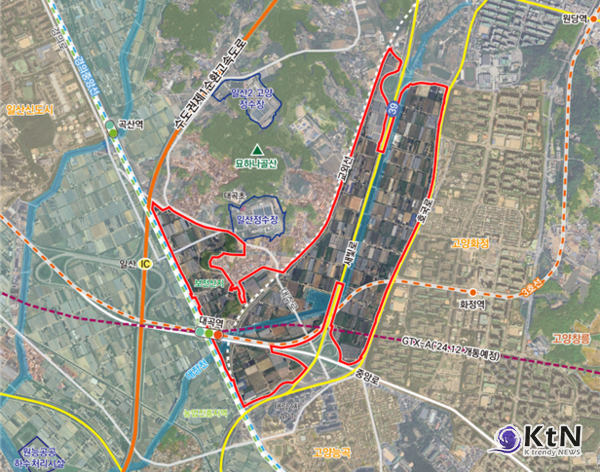 고양 대곡역세권 지식융합단지. (위치) 덕양구 내곡동, 대장동, 화정동, 토당동, 주교동 일원. 199만㎡(60만평), 0.94만호 /사진=국토교통부, K trendy NEWS DB ⓒ케이 트렌디뉴스 무단전재 및 수집, 재배포금지