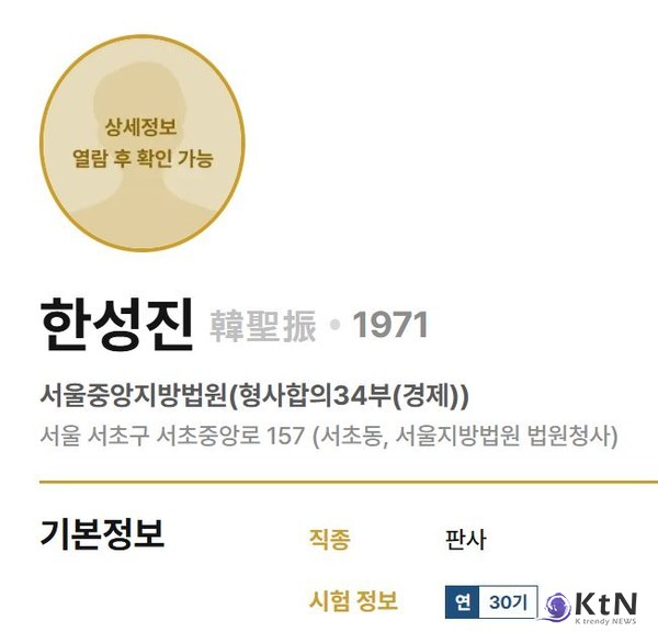 서울중앙지법 판사들은 이재명 대표의 공직선거법 위반 혐의에 대해 징역 1년, 집행유예 2년을 선고했다.  사진=한국법조인대관, K trendy NEWS DB ⓒ케이 트렌디뉴스 무단전재 및 수집, 재배포금지