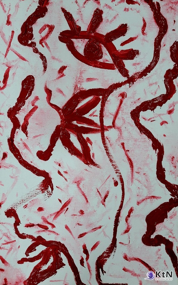 Mina Red - Your Own Universe Persona 33.4×53.0cm Acrylic on Canvas 2024 ₩1.500.000  사진=K trendy NEWS ⓒ케이 트렌디뉴스 무단전재 및 수집, 재배포금지 