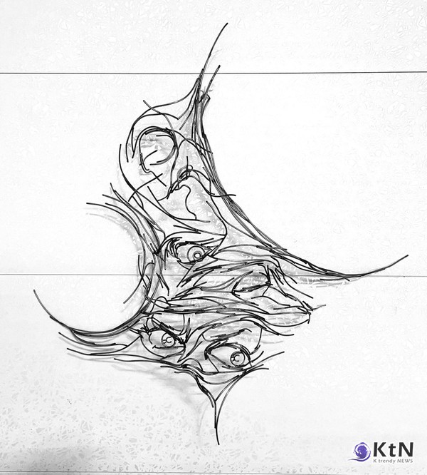 Drawing-32 56.7x56x13.8cm stainless steel 2024 권동주 작가.  사진=K trendy NEWS DB ⓒ케이 트렌디뉴스 무단전재 및 수집, 재배포금지