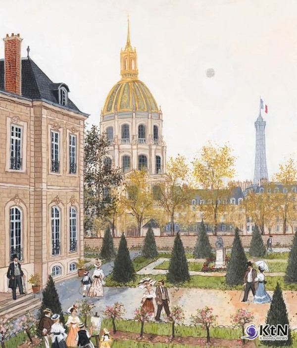 L’hôtel Biron »Acrylique sur panneau de boisAcrylics on wood41x33 cm16x13" 파비엔느 들라크루아 사진=fabienne.delacroix 인스타, K trendy NEWS DB ⓒ케이 트렌디뉴스 무단전재 및 수집, 재배포금지