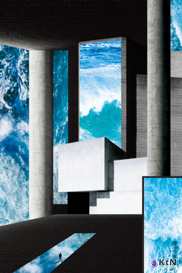 sea the wall 60x90cm mixed media with video 2024 로칸킴, 사진=K trendy NEWS DB ⓒ케이 트렌디뉴스 무단전재 및 수집, 재배포금지