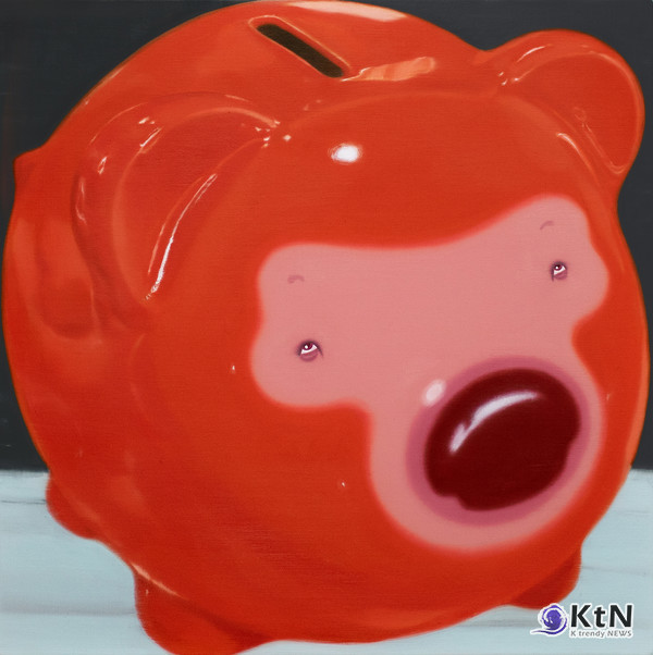 얼마나 채워야, 2024. oil on canvas, 45.5x45.5cm  문보현 작가.  사진=K trendy NEWS DB ⓒ케이 트렌디뉴스 무단전재 및 수집, 재배포금지