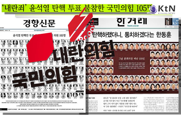 '내란의 힘' 까지… 윤석열 탄핵안 부결시킨 국민의힘 의원들 명단 공개 논란 확산 사진=2024 12.09 MBC 뉴스 영상 갈무리/ 더불어민주당 박주민 TV 커뮤니티/  K trendy NEWS DB ⓒ케이 트렌디뉴스 무단전재 및 수집, 재배포금지