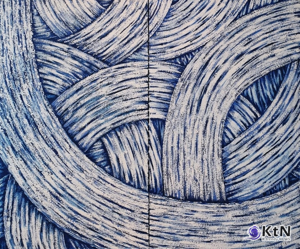 하늘과 바람과 별과 점으로... 162.2x194.0cm  Mixed Media on canvas 2024윤시현작가. 사진= K trendy NEWS DB ⓒ케이 트렌디뉴스 무단전재 및 수집, 재배포금지