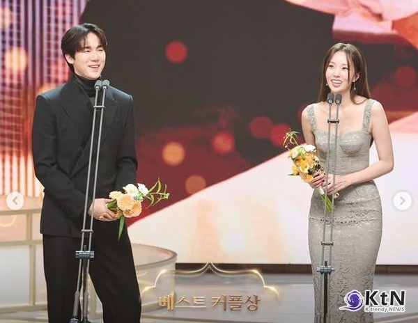 유연석♥채수빈, 'MBC 연기대상' 베스트커플상 수상… "받고 싶던 상, 행복하다" 사진=2025 01.05 mbc 인스타그램 갈무리 K trendy NEWS DB ⓒ케이 트렌디뉴스 무단전재 및 수집, 재배포금지