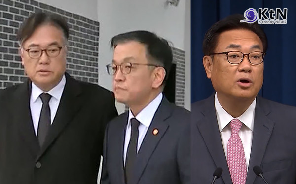 대통령실 고위 참모진 사의표명에 최상목, "사표 수리 계획 없다"...정진석 “그동안 감사” 사진=2025 01.01 MBC 뉴스 영상 갈무리 / 편집 K trendy NEWS DB ⓒ케이 트렌디뉴스 무단전재 및 수집, 재배포금지