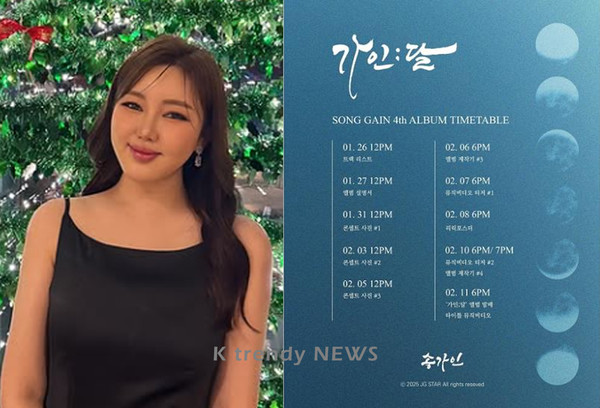 '눈물이 난다' 송가인, 정규 4집 ‘가인;달’로 2월 컴백 기대감↑   사진=2025 01.25 송가인 인스타그램  갈무리 /가인달엔터테인먼트, 제이지스타 제공  K trendy NEWS DB ⓒ케이 트렌디뉴스 무단전재 및 수집, 재배포금지