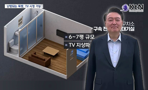 윤석열 대통령, 구치소 생활 전망… “6~7평 독방·한 끼 1600원 식사” 사진=2025 01.17  MBC 뉴스 영상갈무리 K trendy NEWS DB ⓒ케이 트렌디뉴스 무단전재 및 수집, 재배포금지