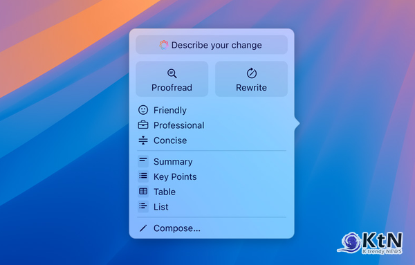 애플의 첫 자체 인공지능(AI) 플랫폼인 ‘애플 인텔리전스’가 글로벌 출시되며, 디지털 경험의 혁신을 추구하는 AI 전략을 본격화했다. /사진=애플 갈무리, K trendy NEWS DB ⓒ케이 트렌디뉴스 무단전재 및 수집, 재배포금지