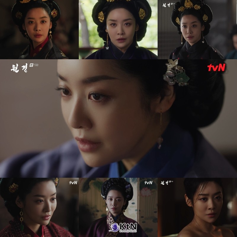 배우 차주영이 세밀한 연기로 남다른 무게감을 전달했다. / 사진=tvN X TVING 오리지널 드라마 ‘원경 캡쳐. K trendy NEWS DB ⓒ케이 트렌디뉴스 무단전재 및 수집, 재배포금지.