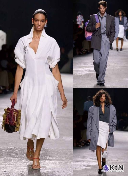 보테가 베네타는 이번 시즌 정교한 테일러링과 자연스러운 실루엣을 대비시키며, 럭셔리의 개념을 새로운 방식으로 정의했다.  사진=예림출판사(Yelim Publishing),  K trendy NEWS DB ⓒ케이 트렌디뉴스 무단전재 및 수집, 재배포금지