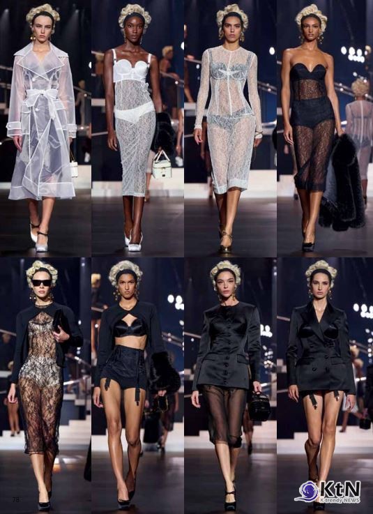 2025 S/S 돌체 앤 가바나(Dolce & Gabbana)의 컬렉션은 패션과 음악, 여성성과 권력이 만나는 지점에서 탄생한 전설적인 아이콘, 마돈나(Madonna)에 대한 강렬한 오마주였다.  사진=예림출판사(Yelim Publishing),  K trendy NEWS DB ⓒ케이 트렌디뉴스 무단전재 및 수집, 재배포금지