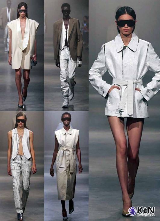 MM6는 이번 시즌에서 더욱 과감한 언밸런스 커팅을 선보였다.   사진=예림출판사(Yelim Publishing),  K trendy NEWS DB ⓒ케이 트렌디뉴스 무단전재 및 수집, 재배포금지