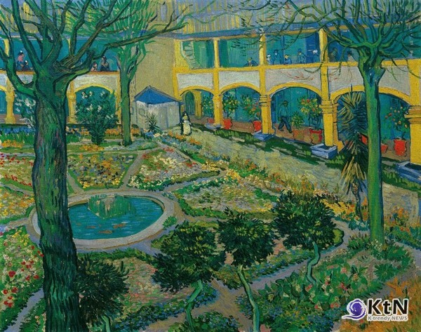 Vincent van Gogh, The Courtyard of the Hospital at Arles (1889). 사진=The Swiss Confederation, Federal Office of Culture, Oskar Reinhart Collection “Am Römerholz,” Winterthur.