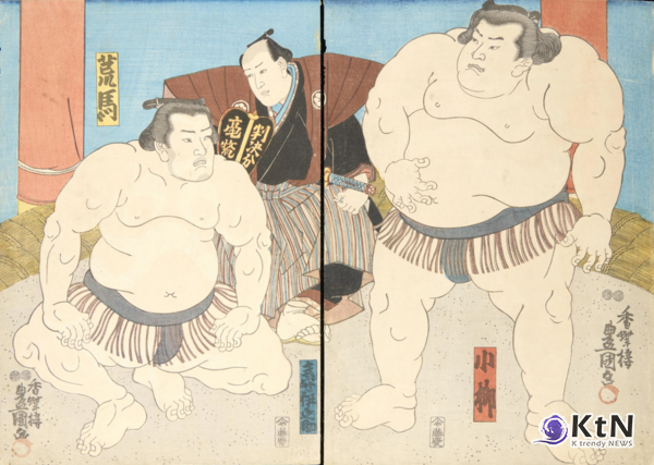 KUNISADA I (1786-1865)Sumo (c.1847-1851)Wood cut (diptych), 36 x 25 cmRevere Auctions, Saint Paul MN, USA, 28 January 2025. Price: $219