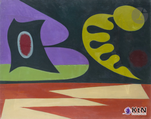 René BEN SUSSAN (1895-1988)Composition (1974). Oil/canvas, 73 x 92 cmAder Paris, 16 January 2025. Price: $294 