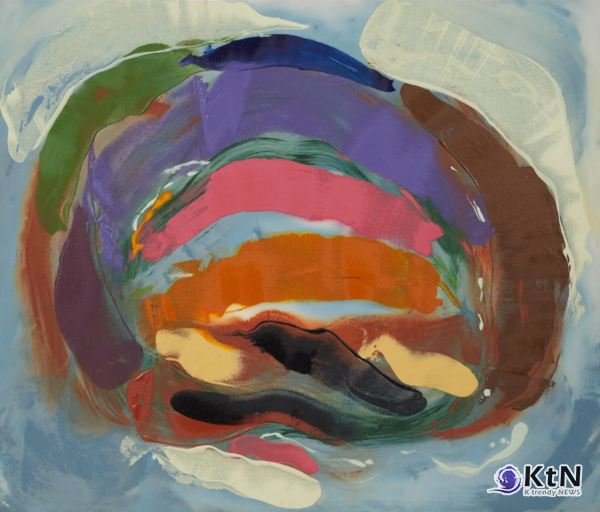 Michèle DROUIN (1933-2018)Roues sur la mer (Wheels On The Sea) (1987)Acrylic/canvas, 114.9 x 136.5 cmWaddington’s Canada, online sale from 15 January 2025 to 30 January 2025. Price: $485