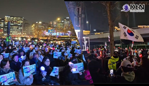 尹 구속 취소 결정에 서울 도심 집회 격화… 한남동 "즉각 석방" vs 광화문 "즉시 항고" 사진=2025 03.07  비강행동 / 엑스 갈무리 K trendy NEWS DB ⓒ케이 트렌디뉴스 무단전재 및 수집, 재배포금지