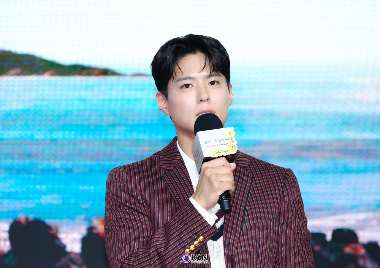 배우 박보검이 넷플릭스 시리즈 '폭싹 속았수다' 제작발표회에 참석해 다양한 이야기를 나누고 있다. / 사진=K trendy NEWS DB ⓒ케이 트렌디뉴스 무단전재 및 수집, 재배포금지