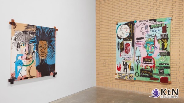 Jean-Michel Basquiat, Dos Cabezas, 1982 (left) and In Italian, 1983 (right)Buchhart, Dr. Dieter, “Excerpts from Dr. Dieter Buchhart,” In Basquiat X Warhol: Painting Four Hands, (Paris, France: Fondation Louis Vuitton, 2023).