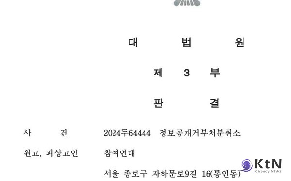 정부의 투명성과 법치주의 원칙을 둘러싼 중요한 판결. 사진=참여연대, K trendy NEWS DB ⓒ케이 트렌디뉴스 무단전재 및 수집, 재배포금지