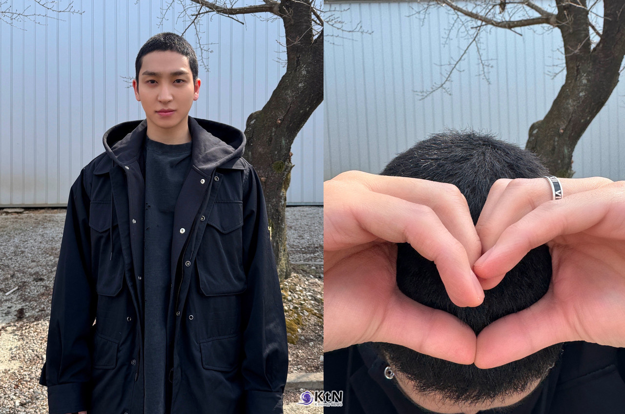 더보이즈 반장 상연이 17일 육군 군악대 현역 복무를 위해 입대했다. / 사진=원헌드레드. K trendy NEWS DB ⓒ케이 트렌디뉴스 무단전재 및 수집, 재배포금지.