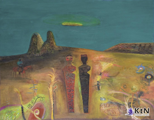 Путники. 1990. Холст, масло. 140х175. Собственность автора Travelers. 1990. Oil on canvas. 140x175. The Property of the artist.  [갤러리 A]  사진=K trendy NEWS DB ⓒ케이 트렌디뉴스 무단전재 및 수집, 재배포금지