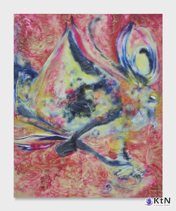 Lucy Bull, , 2022, Oil on linen, 213.4×172.7×2.9cm. Courtesy of David Kordansky Gallery. Photogaph © Elon Schoenholz