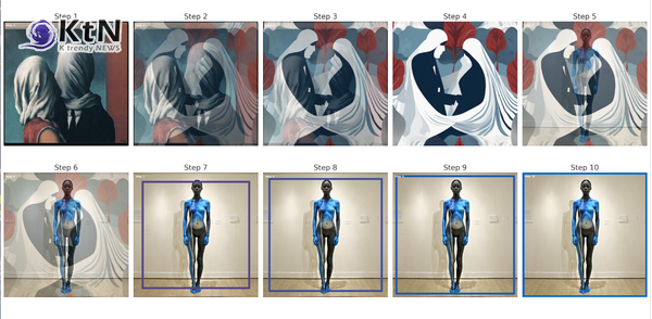 '생성형 AI를 활용한 초현실주의 바디아트 콘텐츠 연구' 과정 이미지AI는 인간 창작자의 상상력을 구체화하는 도구일 뿐만 아니라, 뷰티 산업에서 창작의 새로운 가능성을 열어주는 중요한 동력이다” /사진=K trendy NEWS DB ⓒ케이 트렌디뉴스 무단전재 및 수집, 재배포금지