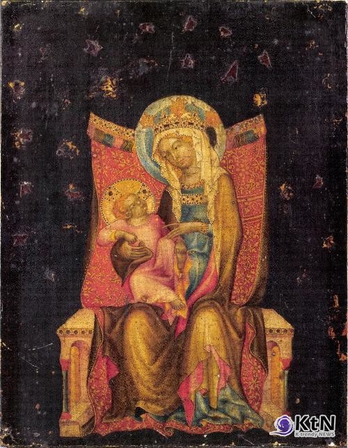 MAÎTRE DE VYŠŠÍ BROD (act.1350)La Vierge et l’Enfant en trôneSold by Cortot-Vregille (Dijon), 11/30/2019: $6.8m