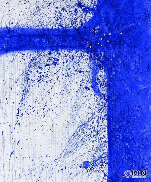 Dancing with Silence 4, Technique mixed with gold leaves on canvas. 200x240cm. 2019.  사진= K trendy NEWS DB ⓒ케이 트렌디뉴스 무단전재 및 수집, 재배포금지