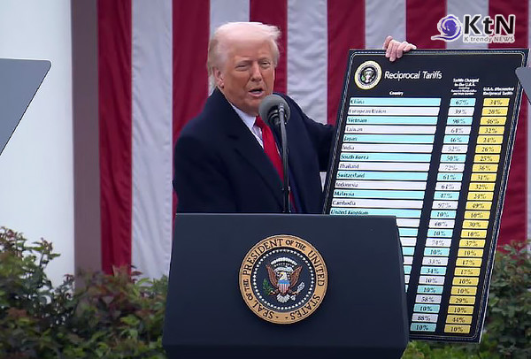 코스피 2,300선 붕괴…美 상호관세 발효가 만든 1년 5개월 만의 최저점 사진=2025 04.09 The White House 유튜브 갈무리    K trendy NEWS DB ⓒ케이 트렌디뉴스 무단전재 및 수집, 재배포금지