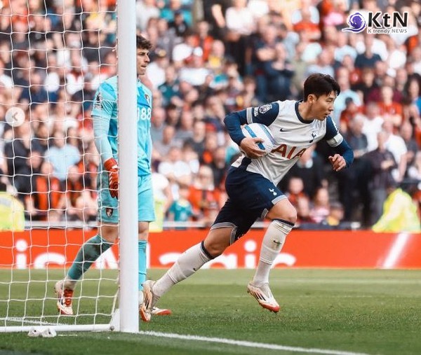 손흥민, 패배 위기서 토트넘 구했다… 본머스전  PK골로 리그 7호골사진=2025 03.10  spursofficial및premierleague K trendy NEWS DB ⓒ케이 트렌디뉴스 무단전재 및 수집, 재배포금지