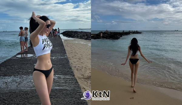 “포스트 웨딩 화보?” 효민, 하와이서 허니문 중 파격 비키니 시선 강탈 사진=2025 04.17  K trendy NEWS DB ⓒ케이 트렌디뉴스 무단전재 및 수집, 재배포금지