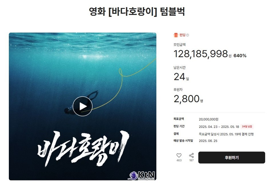 바다호랑이’의 텀블벅 펀딩은 5월 18일까지 진행된다. /사진=K trendy NEWS DB ⓒ케이 트렌디뉴스 무단전재 및 수집, 재배포금지