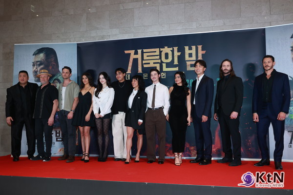 모모랜드 출신 낸시, '거룩한 밤' 마동석 응원 위해 포토월 참석  사진=2025 04.25 4월 21일 오후 6시 30분, 서울 송파구 롯데시네마 월드타워점이 오컬트 액션 대작 ‘거룩한 밤: 데몬 헌터스’ VIP 시사회 피그 빌리지 K trendy NEWS DB ⓒ케이 트렌디뉴스 무단전재 및 수집, 재배포금지