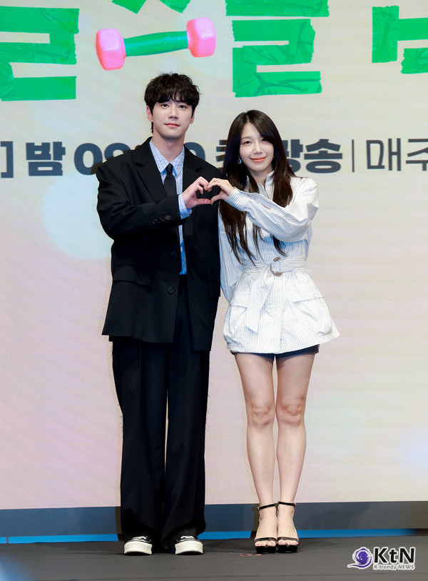 [KtN 포토] 정은지X이준영, 24시 헬스클럽서 코맨스 장르 케미스트리 터진다  사진=2025 04.30  (4월 29일 오후 서울 구로구에 위치한 더 세인트에서 KBS 2TV 새 수목드라마 '24시 헬스클럽' 언론 제작발표회) K trendy NEWS DB ⓒ케이 트렌디뉴스 무단전재 및 수집, 재배포금지