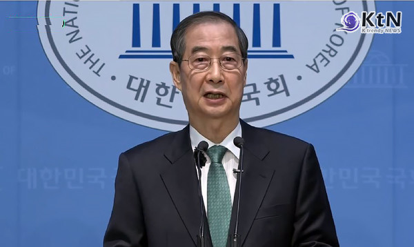한덕수, 대선 출마 선언…“임기 단축 개헌 후 대선·총선 동시 실시”  사진=2025 05.01   sbs 영상갈무리 K trendy NEWS DB ⓒ케이 트렌디뉴스 무단전재 및 수집, 재배포금지