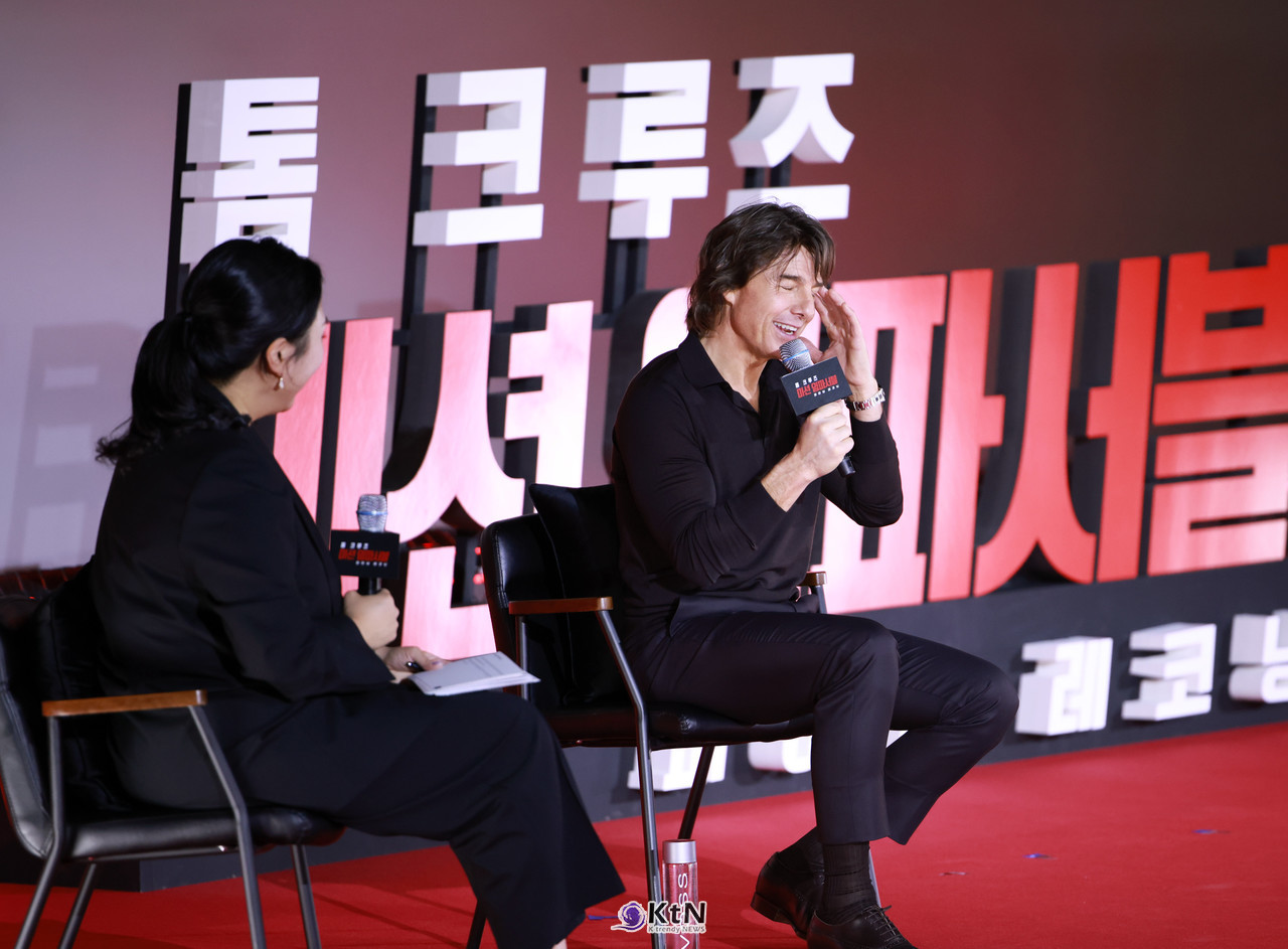 영화 '미션 임파서블: 파이널 레코딩' 내한 프레스 컨퍼러스에 배우 톰크루즈가 참석해 다양한 이야기를 나누었다. / K trendy NEWS DB. ⓒ케이 트렌디뉴스 무단전재 및 수집, 재배포금지.