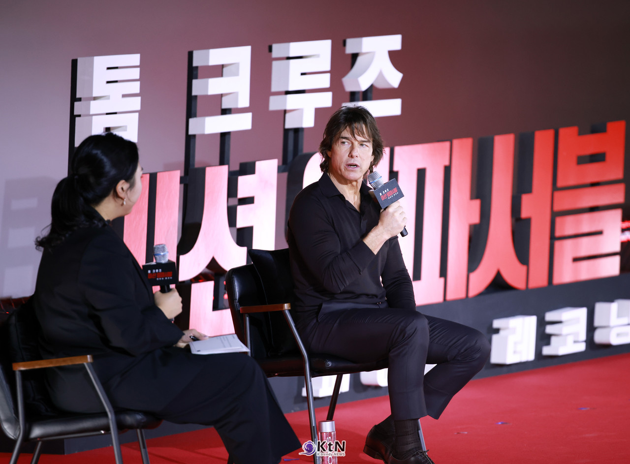 영화 '미션 임파서블: 파이널 레코딩' 내한 프레스 컨퍼러스에 배우 톰크루즈가 참석해 다양한 이야기를 나누었다. / K trendy NEWS DB. ⓒ케이 트렌디뉴스 무단전재 및 수집, 재배포금지.