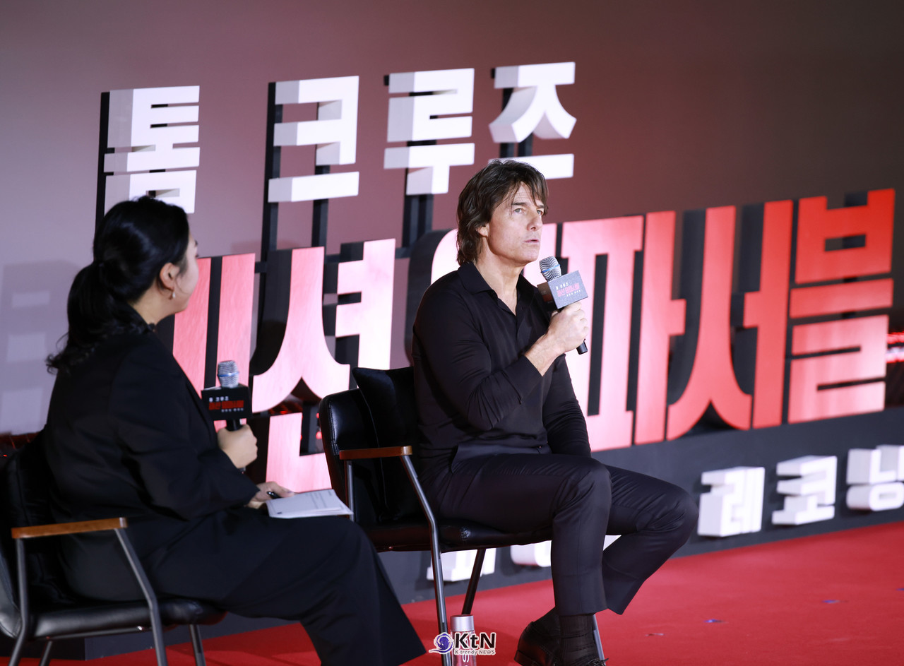 영화 '미션 임파서블: 파이널 레코딩' 내한 프레스 컨퍼러스에 배우 톰크루즈가 참석해 다양한 이야기를 나누었다. / K trendy NEWS DB. ⓒ케이 트렌디뉴스 무단전재 및 수집, 재배포금지.