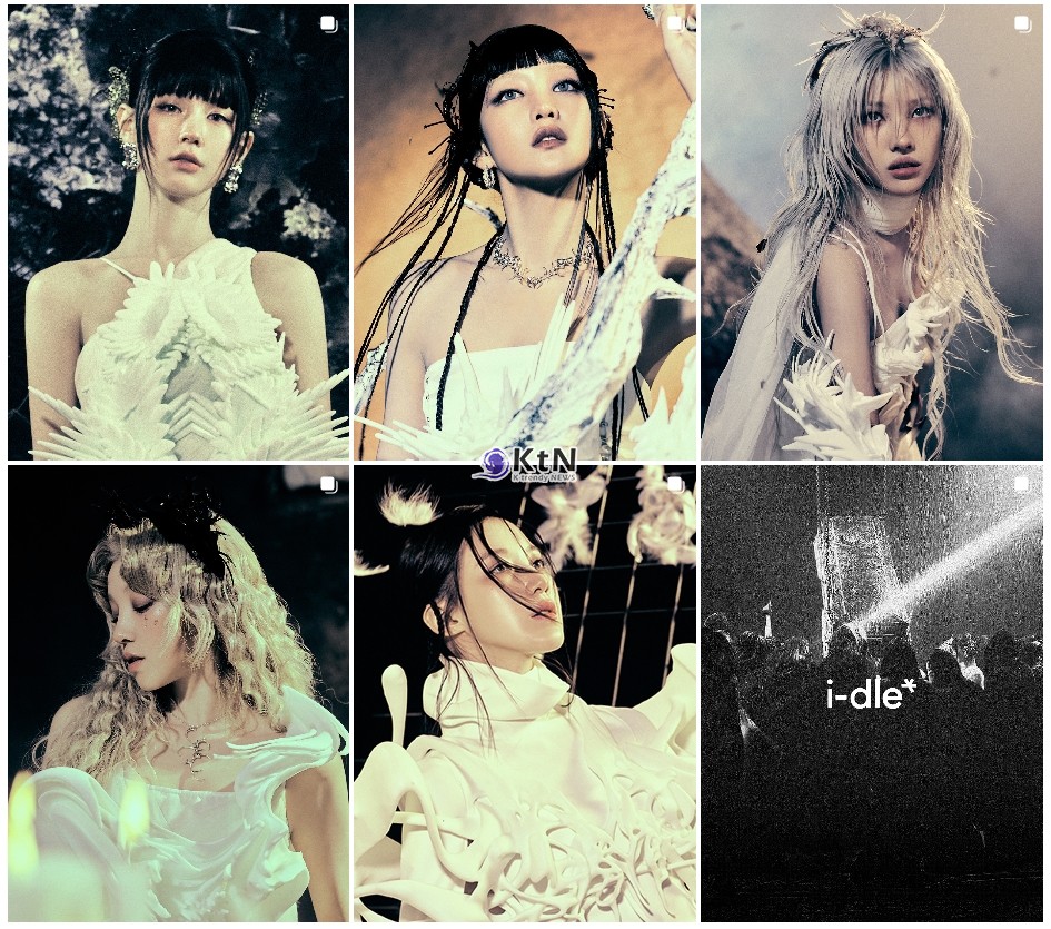  큐브엔터테인먼트는 6일, 그룹 (여자)아이들(미연, 민니, 소연, 우기, 슈화)의 미니 8집 『We are』의 포스터를 공개하며 오는 19일 컴백을 공식화했다. 멤버별 글로벌 확장과 완전체 귀환이라는 이중 전략은 K팝 산업의 지속 가능성과 다양성 확보 면에서 주목할 만하다. /사진=i_dle_official 인스타그램,  K trendy NEWS DB ⓒ케이 트렌디뉴스 무단전재 및 수집, 재배포금지