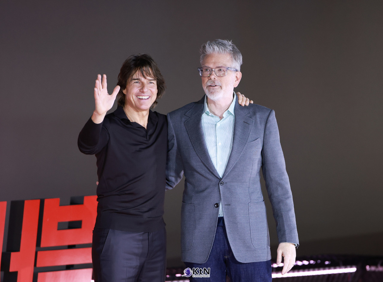 영화 '미션 임파서블: 파이널 레코딩' 내한 프레스 컨퍼러스에 배우 톰크루즈와 크리스토퍼 맥쿼리 감독이 참석해 다양한 이야기를 나누었다. / K trendy NEWS DB. ⓒ케이 트렌디뉴스 무단전재 및 수집, 재배포금지.