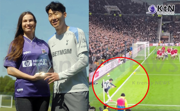 손흥민 맨유전 환상의 ‘코너킥 골’, 토트넘 팬 선정 '올해의 골'   사진=2025 05.16 토트넘 공식 엑스 갈무리  / 편집  K trendy NEWS DB ⓒ케이 트렌디뉴스 무단전재 및 수집, 재배포금지