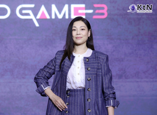 [KtN 포토] '오징어 게임3' 믿보배 채국희 떴다  사진=2025 06.09  서울 용산구에 위치한 서울드래곤시티 그랜드 볼륨 한라에서 넷플릭스 시리즈 ‘오징어 게임’ 시즌3 제작발표회 K trendy NEWS DB ⓒ케이 트렌디뉴스 무단전재 및 수집, 재배포금지