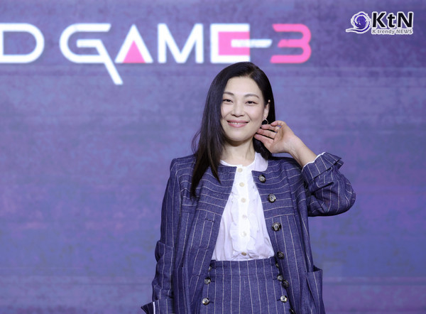 [KtN 포토] '오징어 게임3' 믿보배 채국희 떴다  사진=2025 06.09  서울 용산구에 위치한 서울드래곤시티 그랜드 볼륨 한라에서 넷플릭스 시리즈 ‘오징어 게임’ 시즌3 제작발표회 K trendy NEWS DB ⓒ케이 트렌디뉴스 무단전재 및 수집, 재배포금지